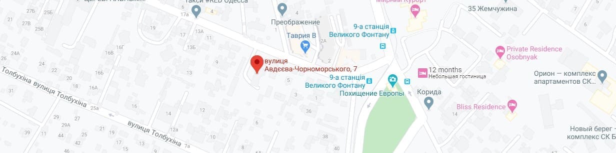 Карта Google Пространство на 9 фонтана