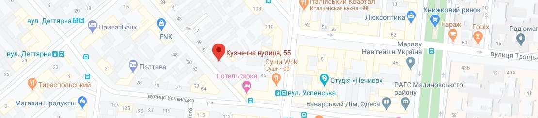 Карта Google Пространство на Кузнечной