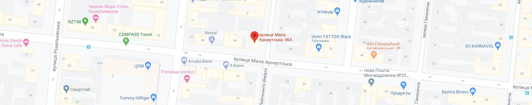 Карта Google Пространство на Шмидта